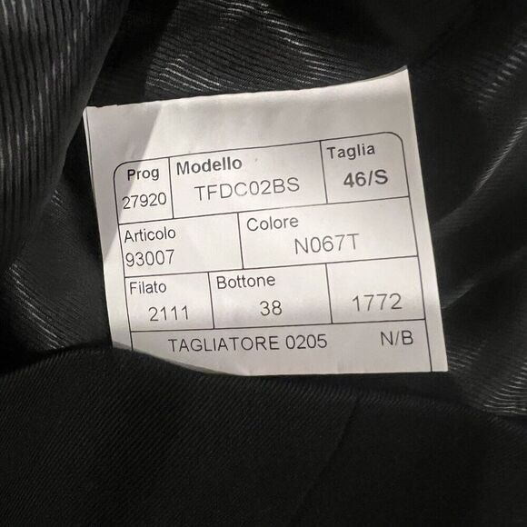 TAGLIATORE Black Virgin Wool Blazer Jacket size 46/S (410) - Picture 8 of 8